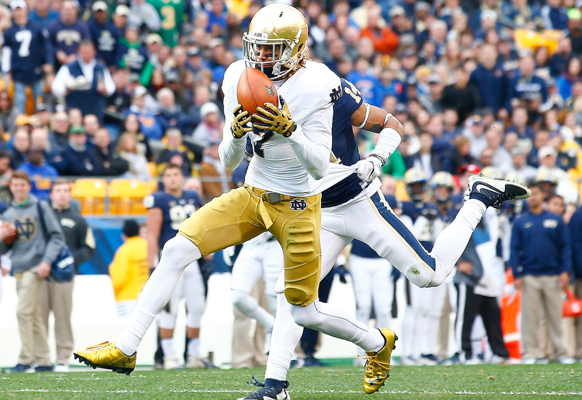 The hands of Notre Dame WR Will Fuller are a question mark to some NFL teams.