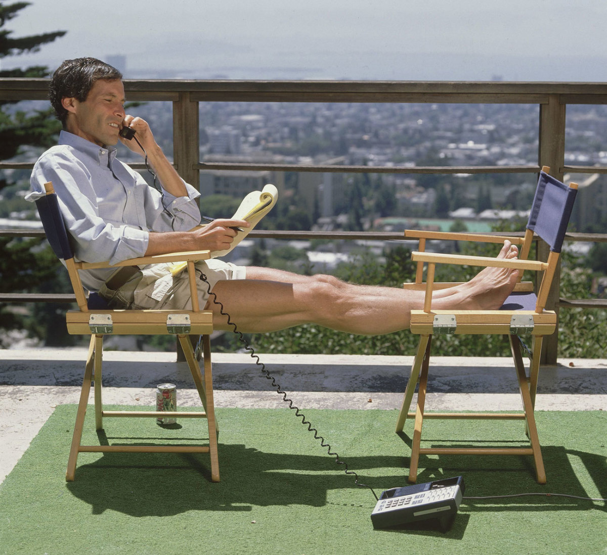 Steinberg on the rooftop deck of his office in Berkeley, Calif., 1989.