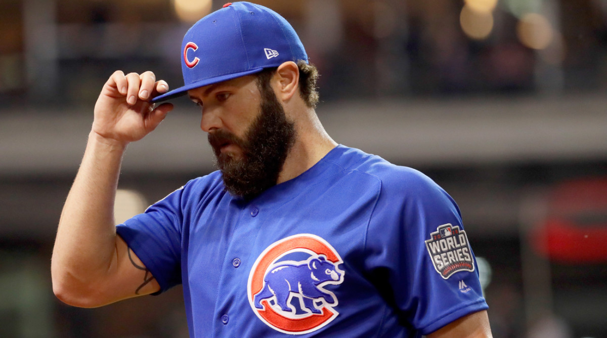 Jake Arrieta shaved his beard after World Series.