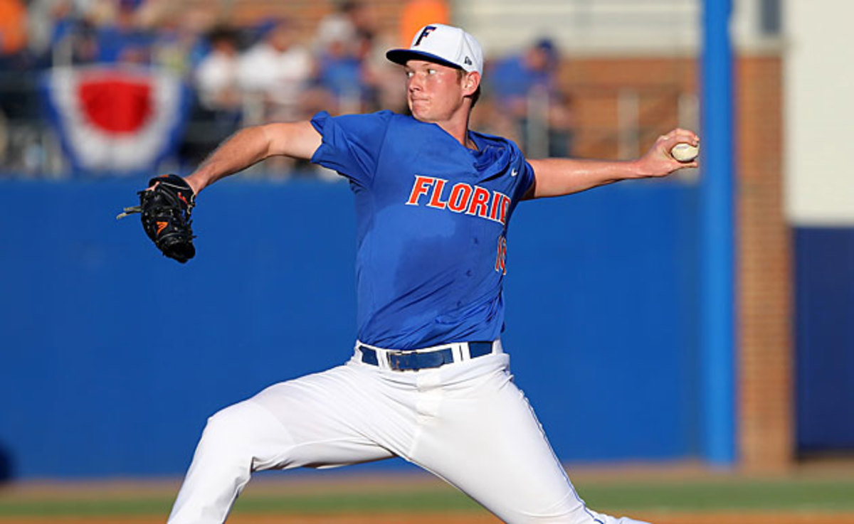 A.J. Puk is the ace of the top-ranked Florida Gators, who are seeking their first national title in baseball.