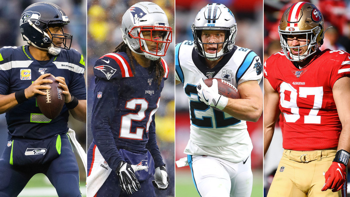 Russell Wilson, Stephon Gilmore, Christian McCaffrey, Nick Bosa