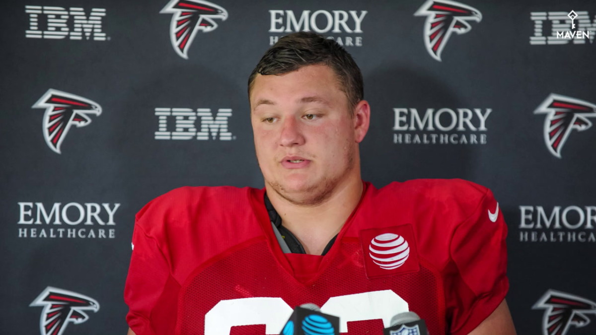 WATCH: Falcons first-round guard Chris Lindstrom should play again in 2019 if healthy