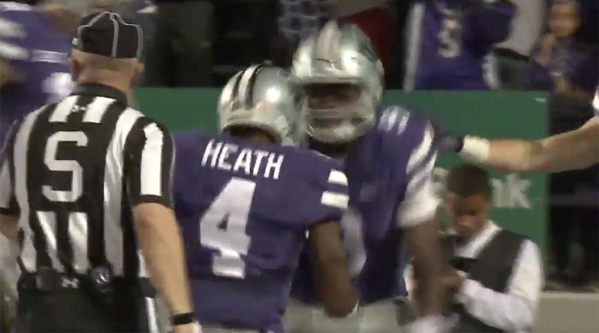 Kansas State player punches teammate in gut after TD (Video) Sports