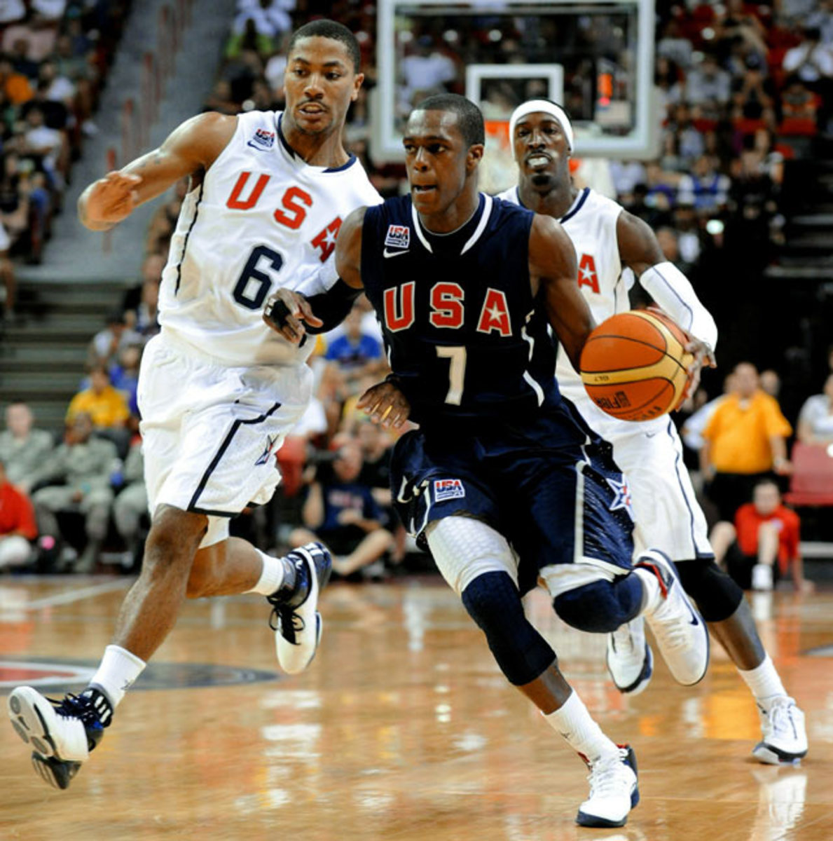 Rajon Rondo and Derrick Rose 