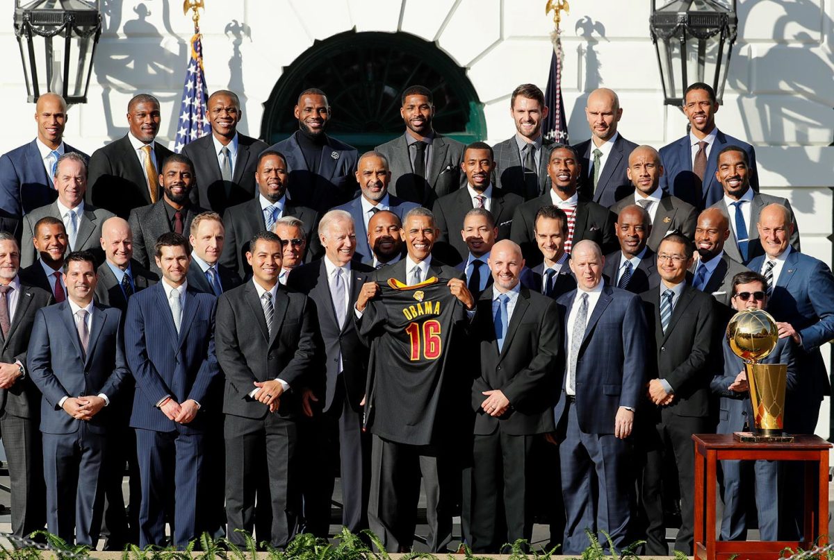 2016 NBA Champions Cleveland Cavaliers at the White House with Obama
