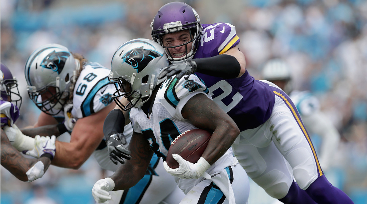 Harrison Smith and the Vikings defense clamped down on the Panthers, allowing just one touchdown.
