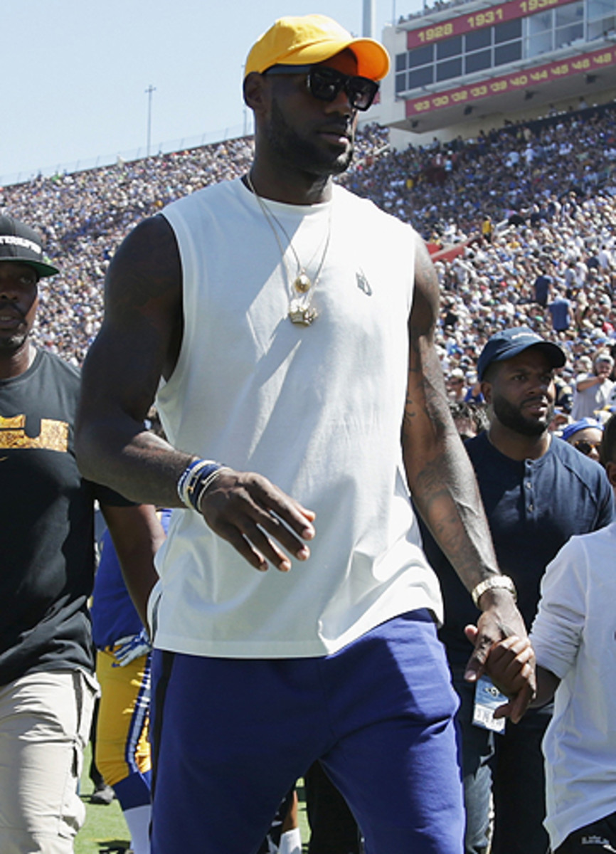 LeBron James at the Rams game