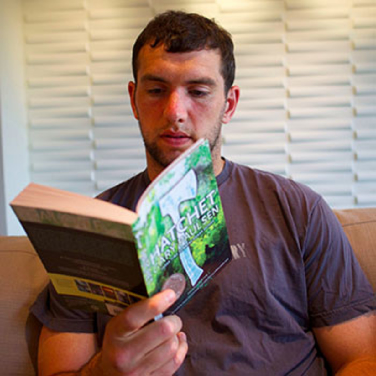 Reminiscing with the Rookie selection book, The Hatchet. 