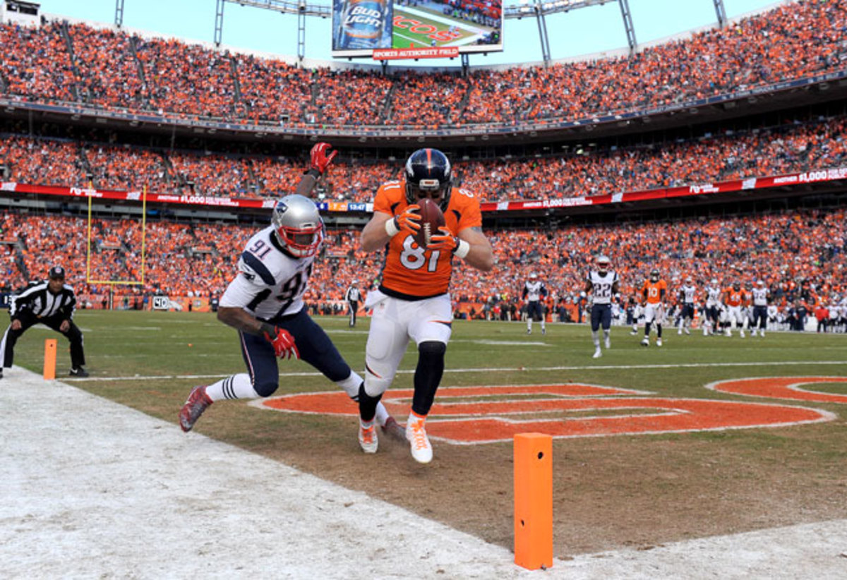 Daniels snared his second touchdown pass from Manning in the second quarter.