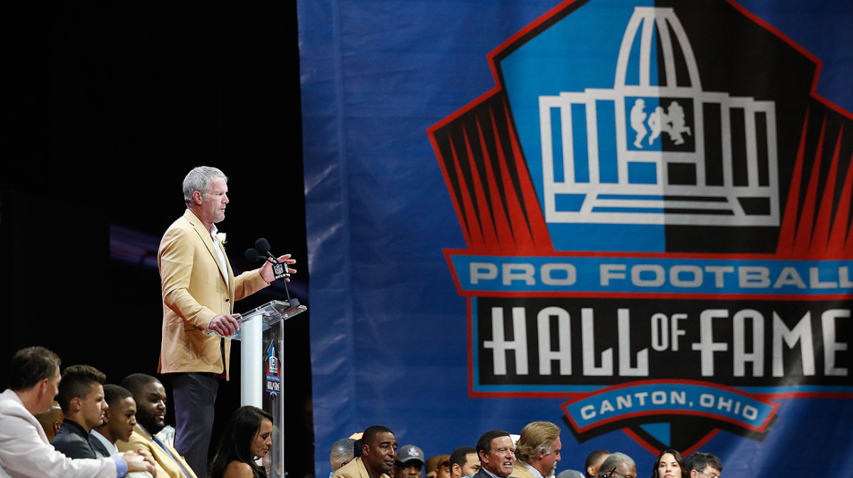 Brett Favre’s 36-minute speech was the longest in the history of the Hall of Fame.