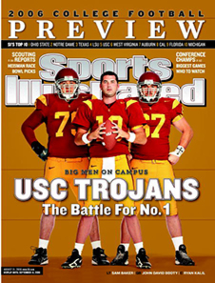 Kalil (right) has a point, Hangartner wasn't on the cover of Sports Illustrated during his college career at Texas A&M.