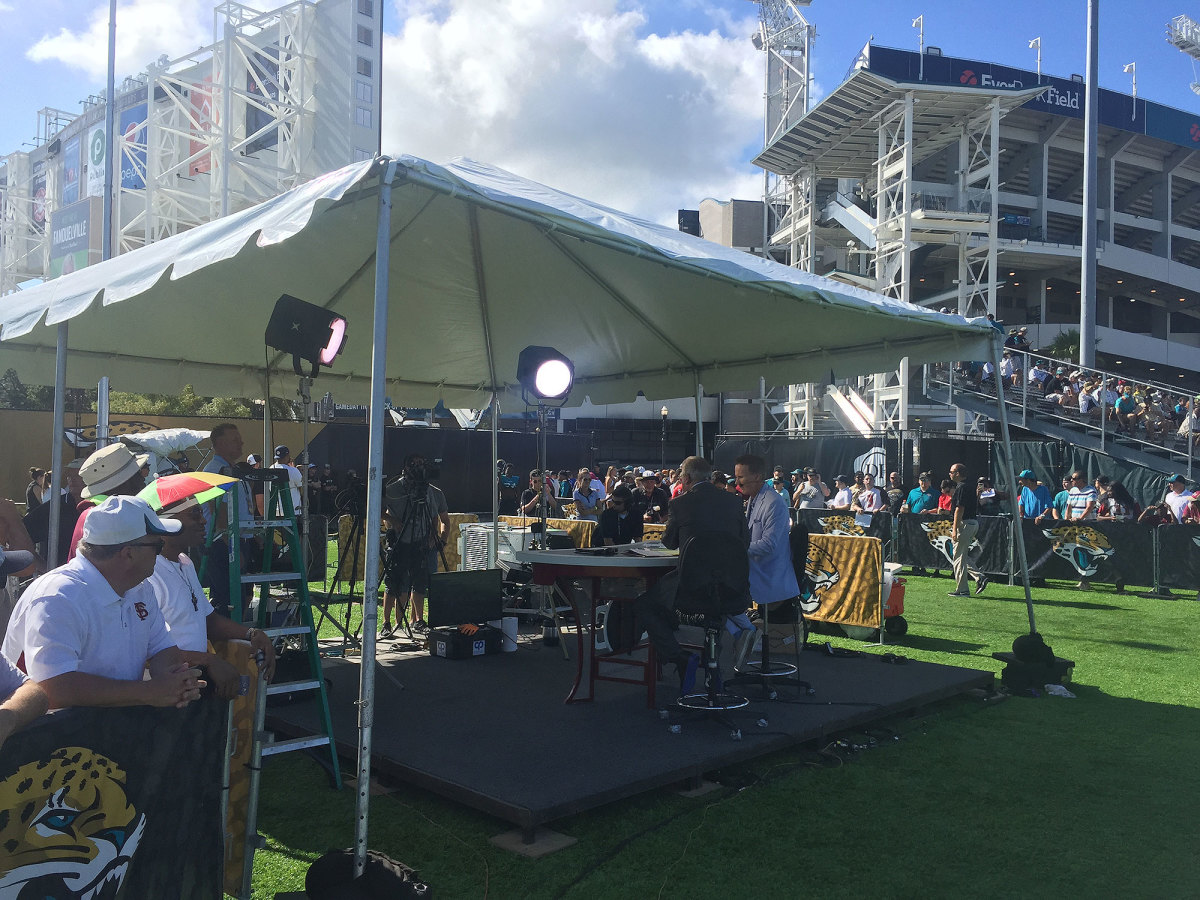 The latest indicator of relevance for Jags fans: ESPN set up shop in Jacksonville as part of the network's training camp tour.
