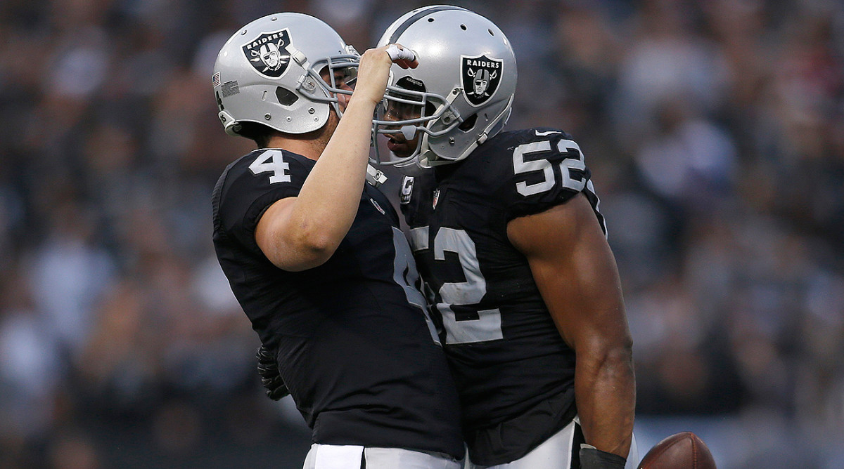The Raiders, led by Derek Carr and Khalil Mack, would be the No. 1 seed in the AFC if the season ended today. Oakland hasn’t made the playoffs since 2002.