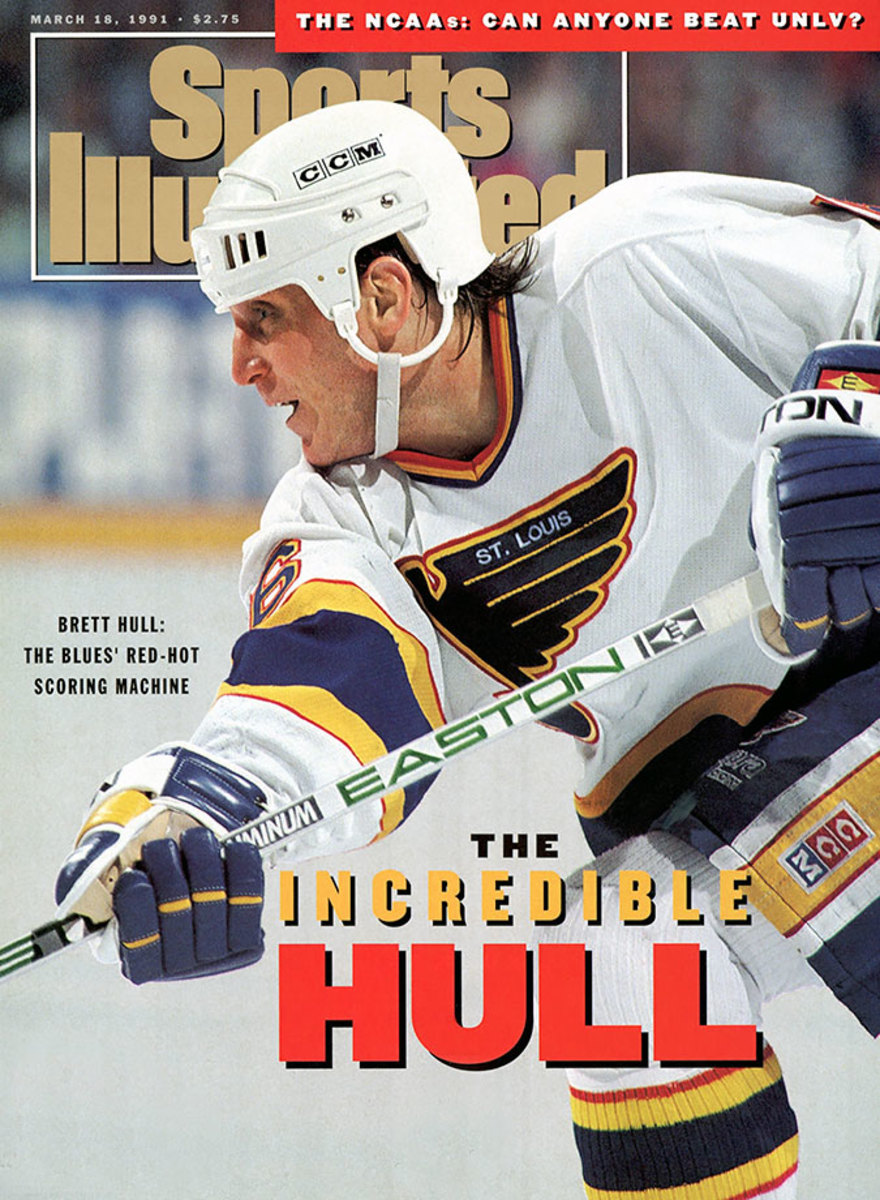 1993-94 Brett Hull St. Louis Blues Game Worn Jersey - Last 50-Goal Season -  Photo Match