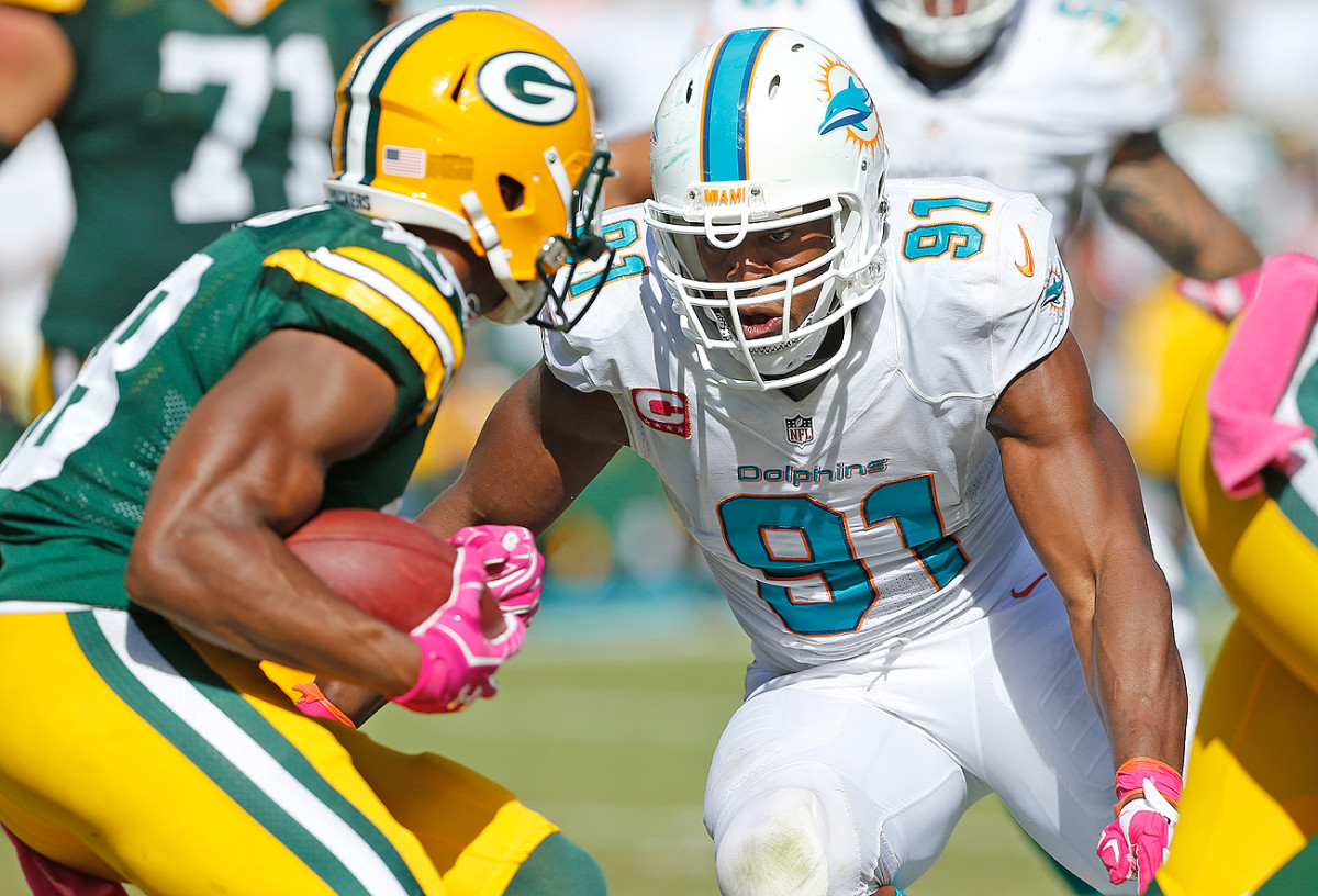 Cameron Wake has 70 sacks in the seven seasons since leaving the CFL for Miami.