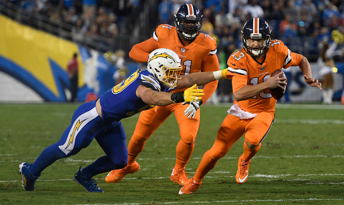 Joey Bosa was a consistent nuisance to Trevor Sieman in the Chargers’ win over the Broncos.