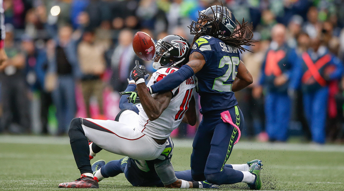 Richard Sherman and the Seahawks got the better of Julio Jones and the Falcons on Sunday.