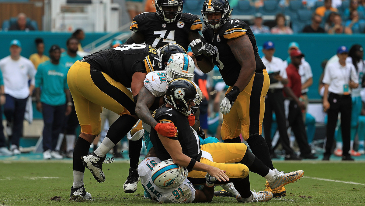 The Steelers will be without Ben Roethlisberger while he recovers from a knee injury suffered during Sunday’s loss to the Dolphins.