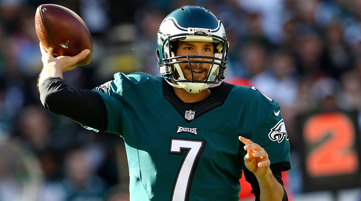 Sam Bradford inked a two-year deal with the Eagles but will still face competition at the quarterback position.