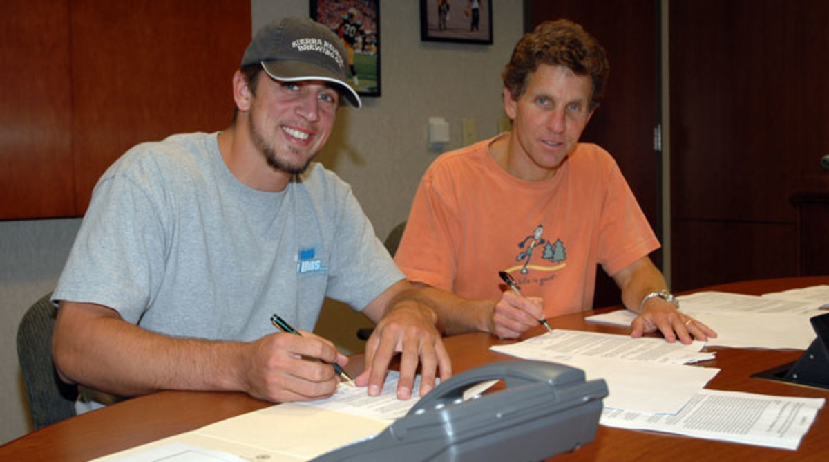 Aaron Rodgers and Andrew Brandt.