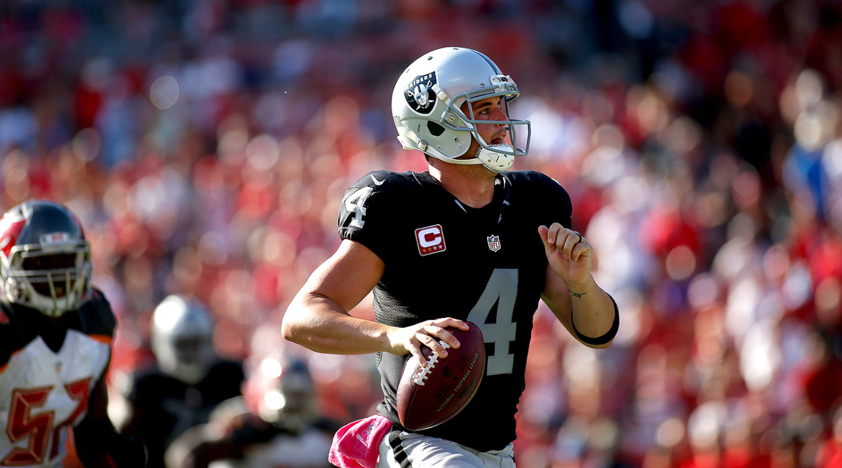 Derek Carr’s 513-yard day shattered a 52-year-old Raider record previously held by Cotton Davidson (427 yards, 1964).