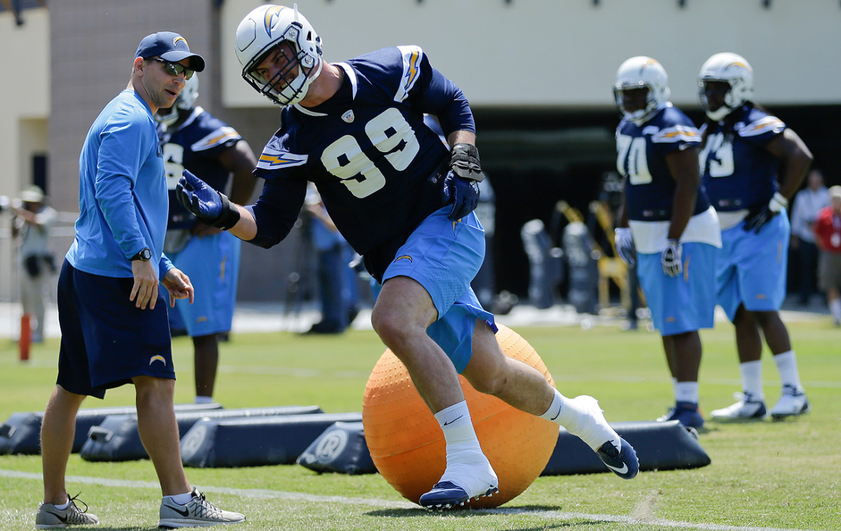 Joey Bosa, the No. 3 overall pick, hit the field with the Chargers earlier this month.