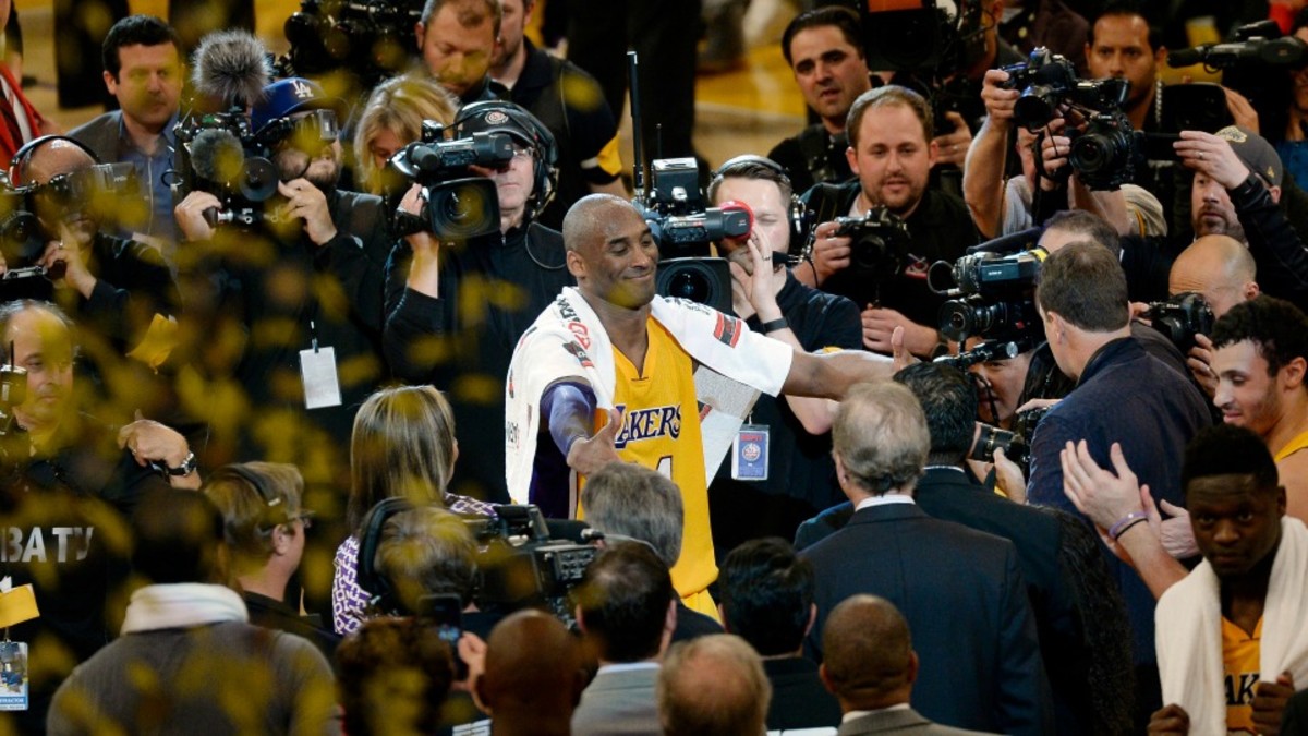 Kobe Bryant selling ‘Mamba Out’ shirts after retirement speech - Sports ...