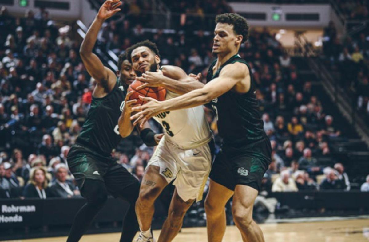 Purdue grad transfer Jahaad Proctor scored 26 points in his Boilermakers debut on Wednesday night in the 79-57 victory over Green Bay at Mackey Arena. (Photos courtesy of Purdue Athletics)