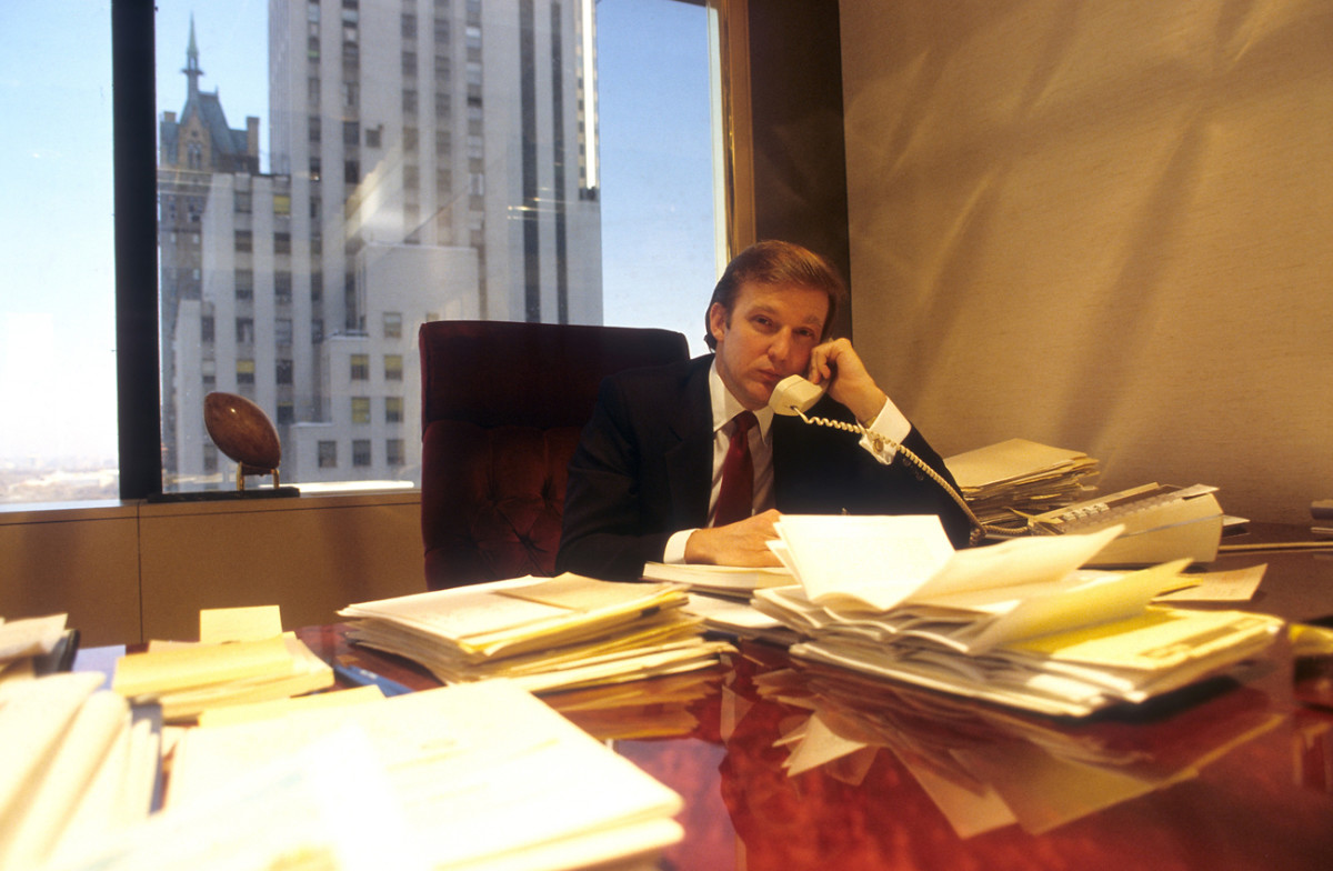 Trump at work, 1984. 