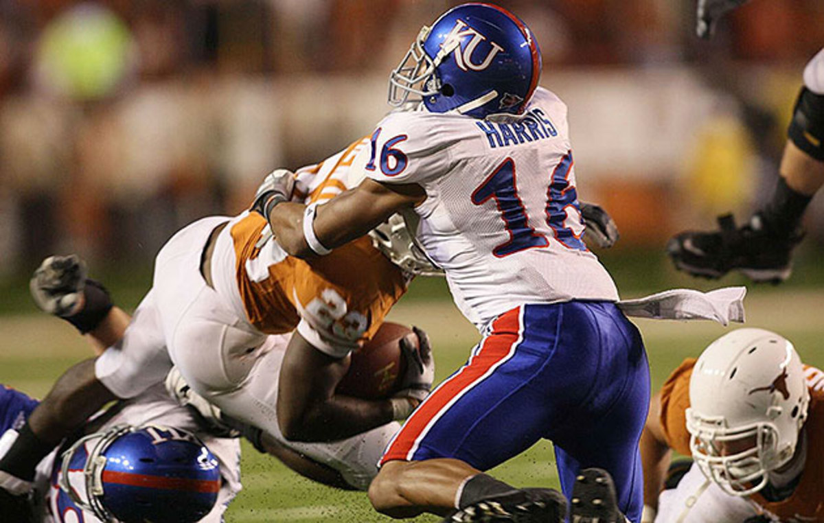 A four-year starter at Kansas, Harris was left in limbo by the lockout before he latched on with the Broncos.