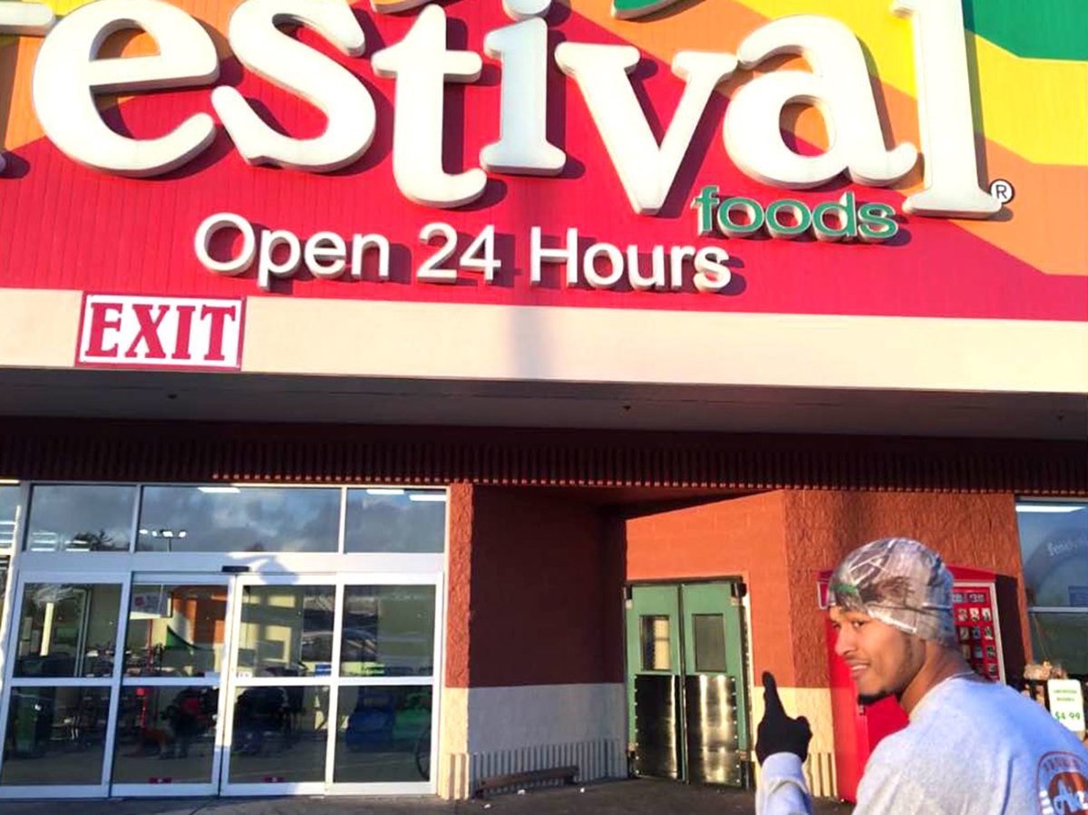 Empty-handed after the hunt, Hundley looks for an easier protein option. 