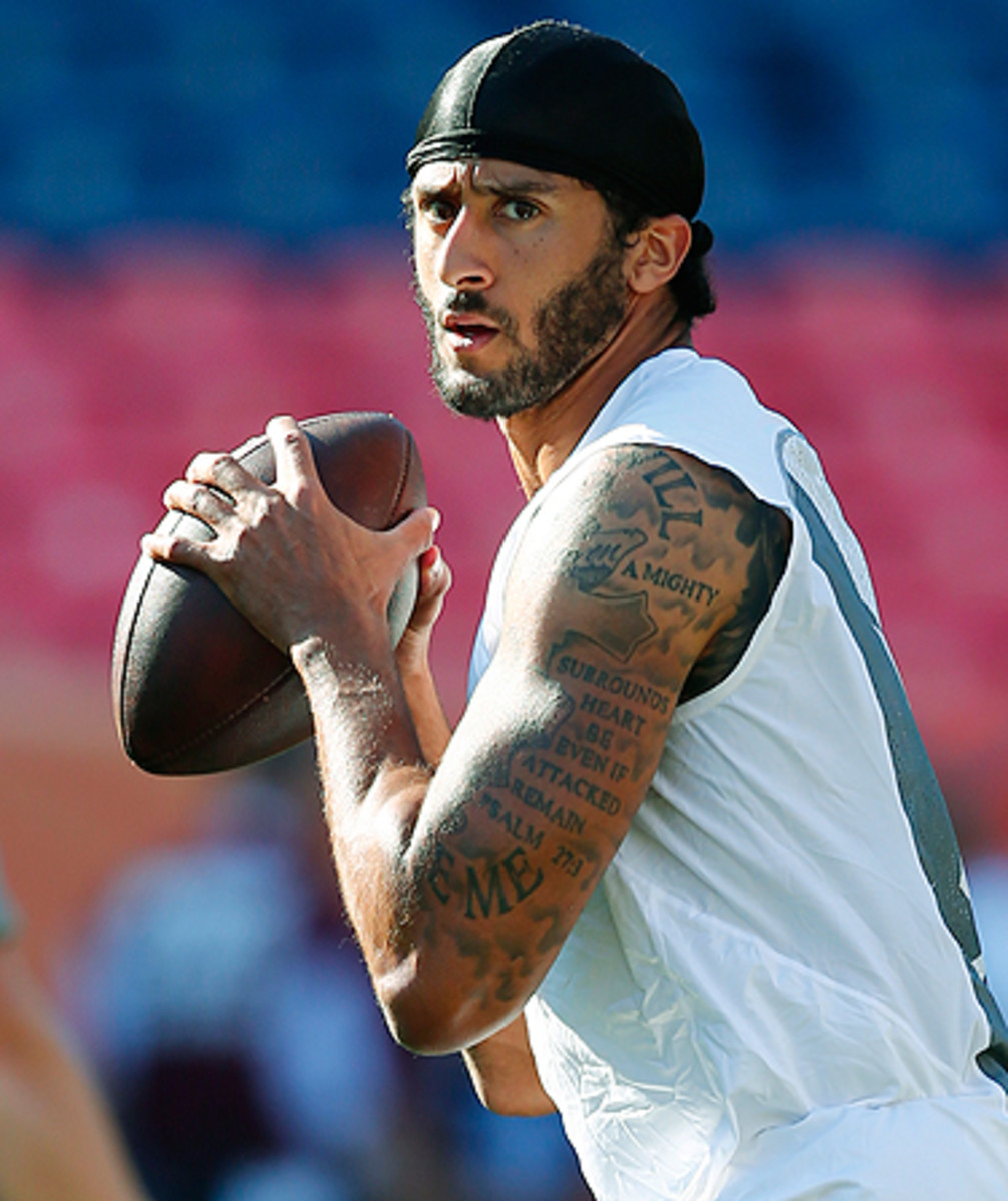 When Kaepernick came into the league, he faced criticism for having heavily tattooed arms.