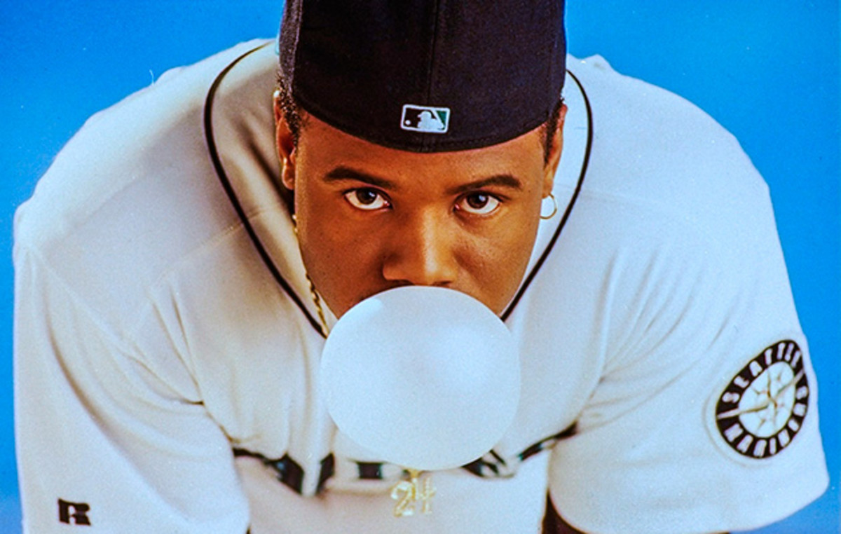 Mimicked by millions, Griffey’s backwards hat became a central part of his image as a player.