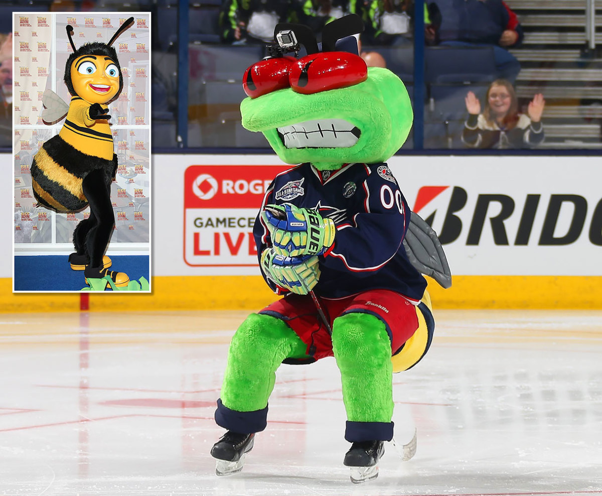 Columbus-Blue-Jackets-mascot-Stinger-inset-Bee-Movie-Barry.jpg
