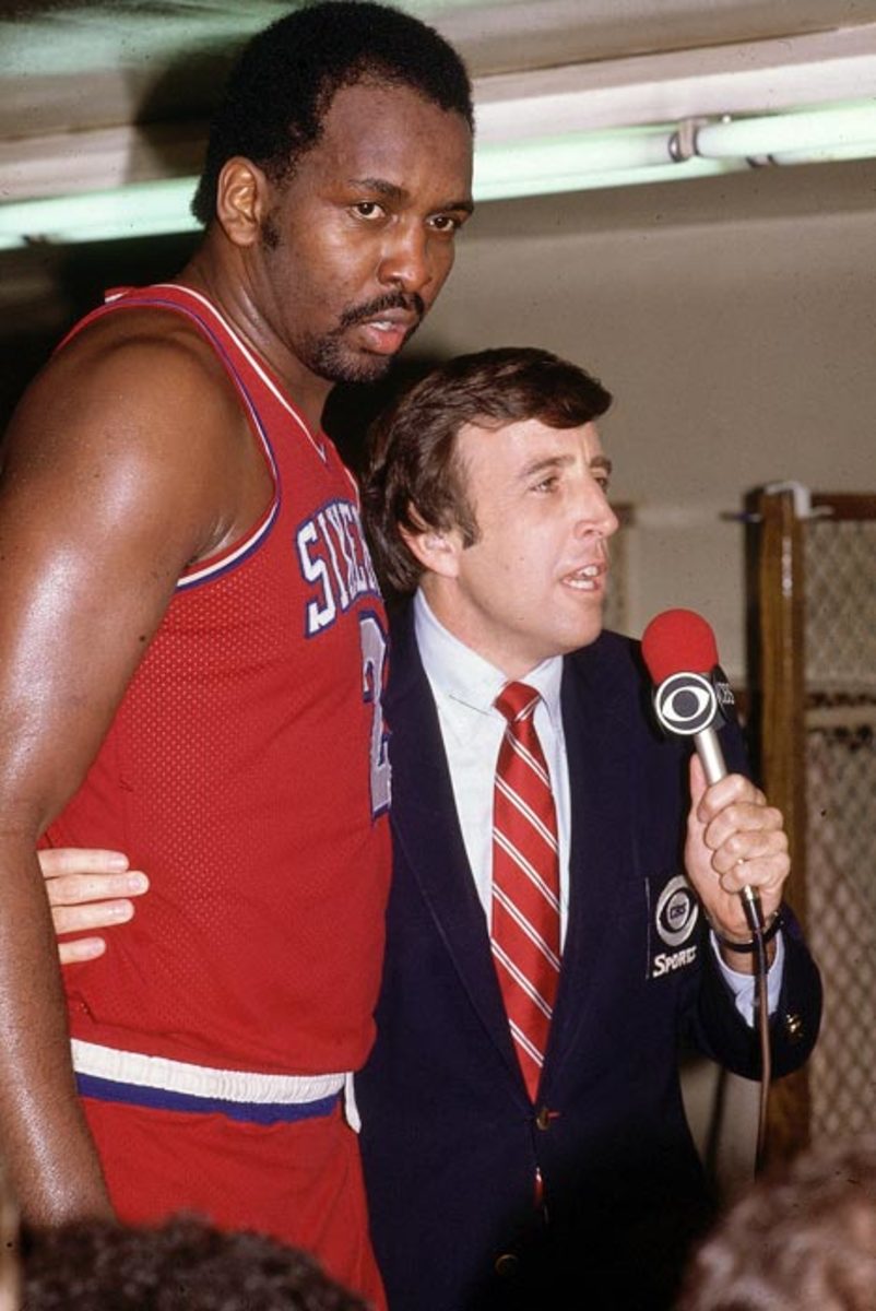 Moses Malone and Brent Musburger