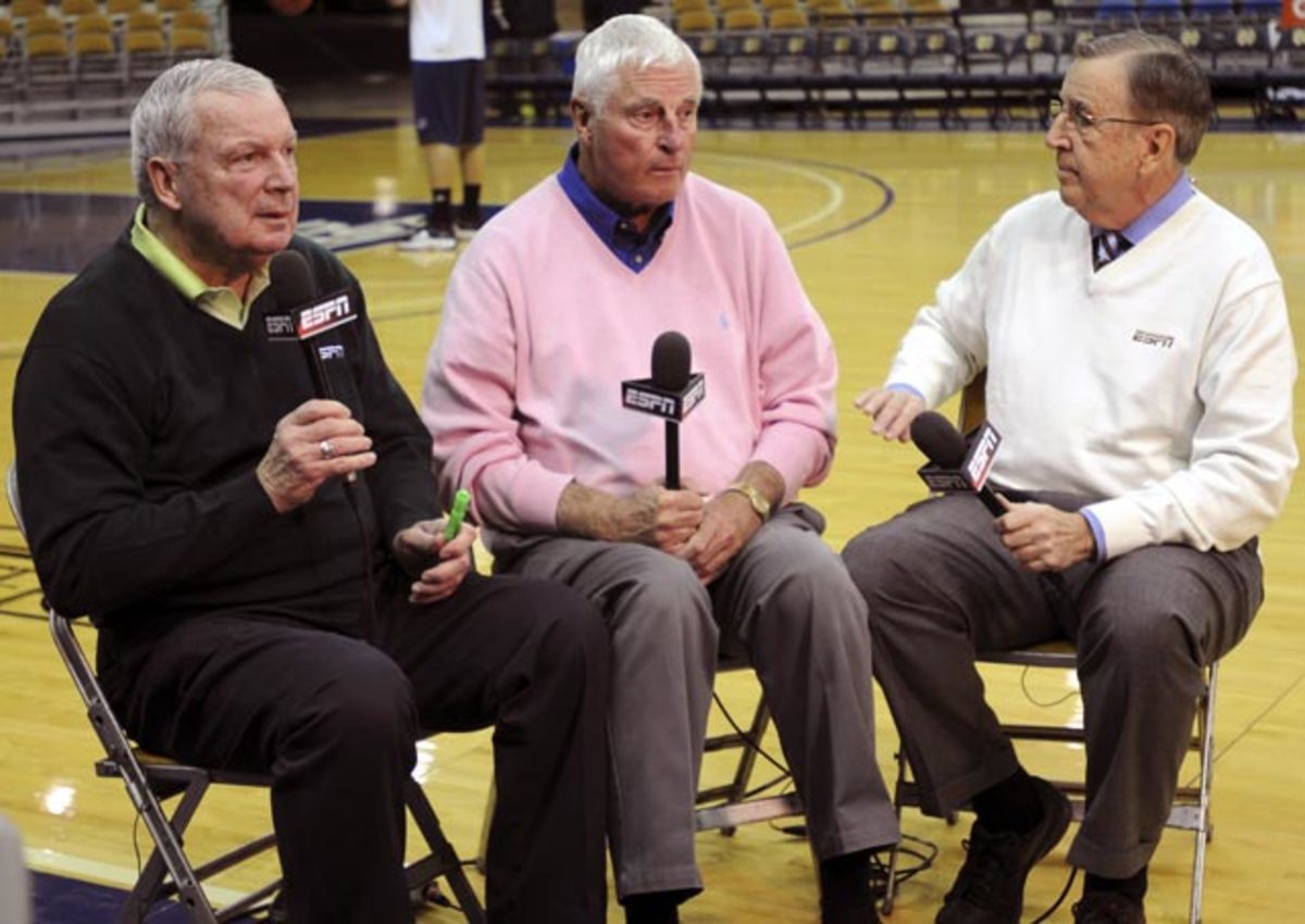 Digger Phelps, Bobby Knight and Brent Musburger