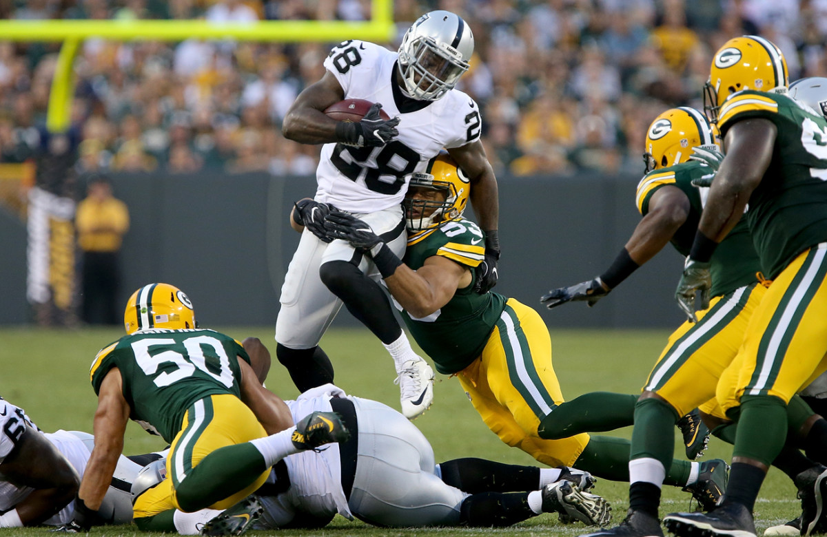 Incumbent starter Latavius Murray found the going tough against the Packers in Week 2 of the preseason. 