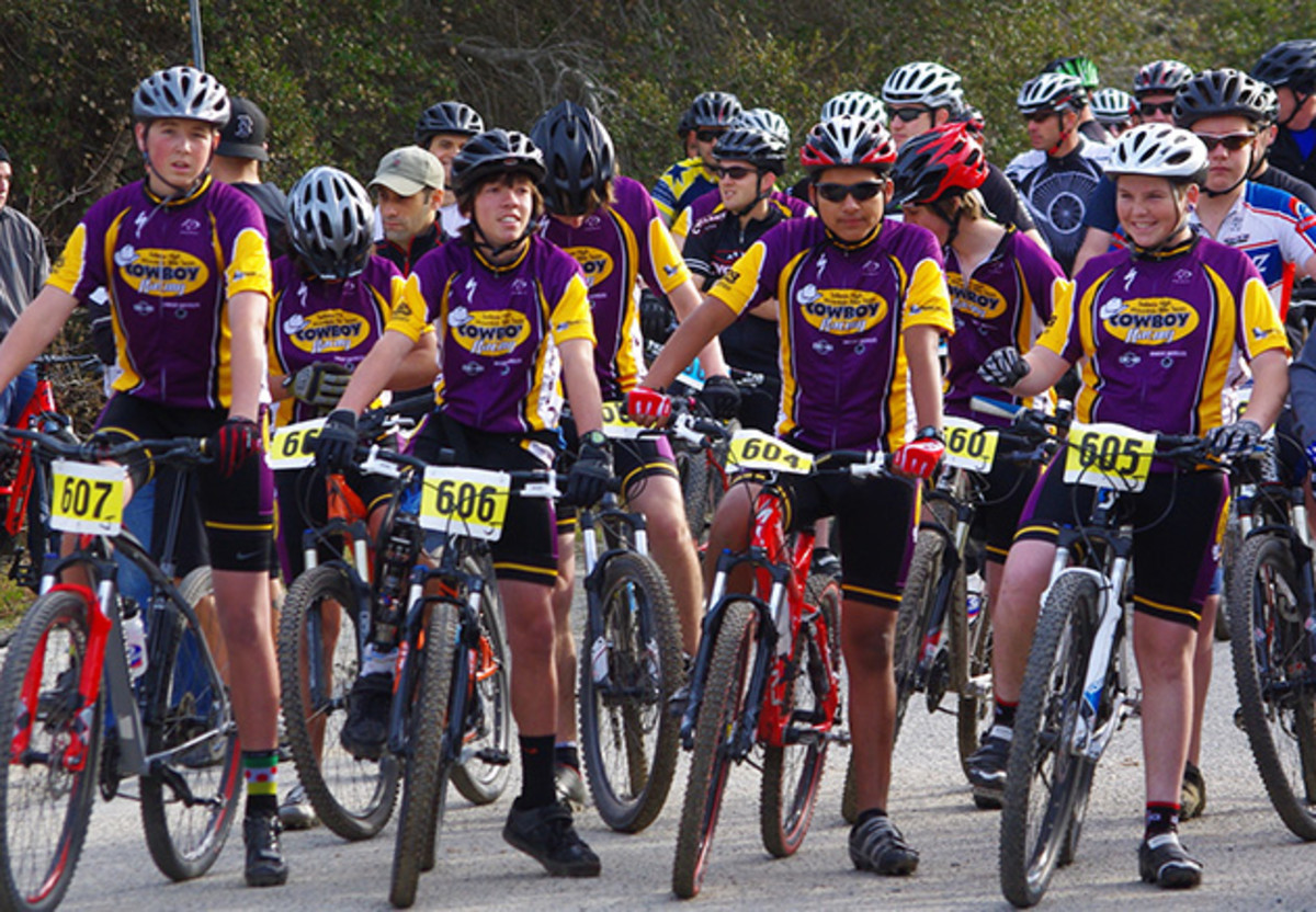 inline KC with other Cowboys at the start of a Central Coast Cyclocross race 2013.jpg