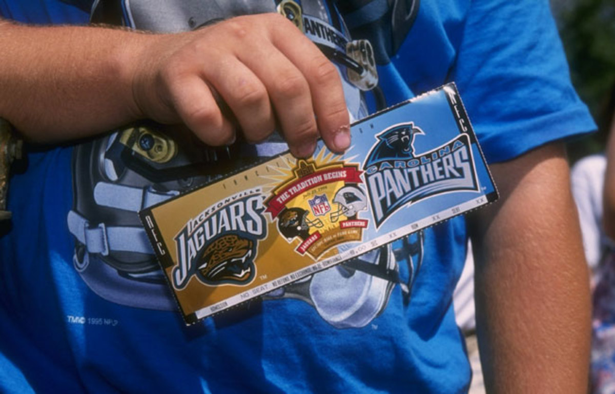 A ticket to the big game! Panthers-Jags in Canton, 1995.