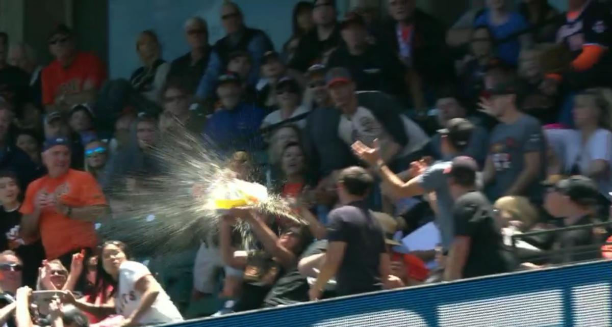 Fan uses beer cup to catch foul ball, fails (Video) Sports Illustrated