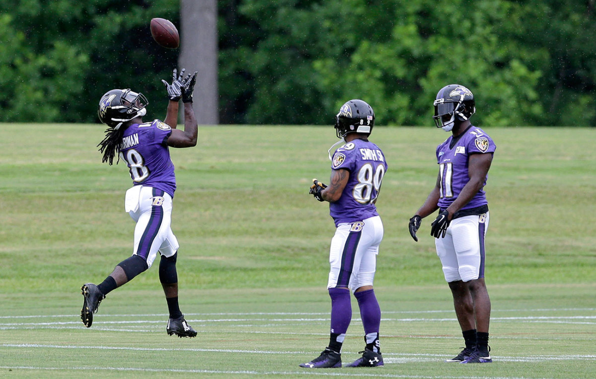 At 2015 minicamp, the rookie worked out in front of veterans Steve Smith Sr. and Kamar Aiken. 