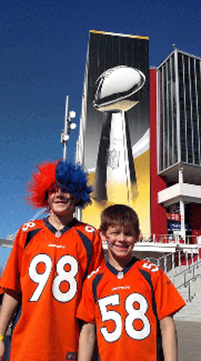 Bryce and Cole, ready for a Denver Super Bowl title. 