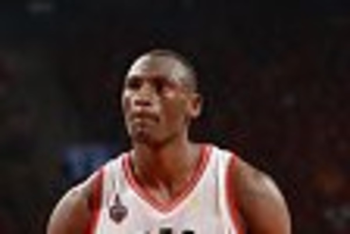 TORONTO, CANADA - MAY 27:  Bismack Biyombo #8 of the Toronto Raptors prepares to shoot a free throw against the Cleveland Cavaliers in Game Six of the Eastern Conference Finals during the 2016 NBA Playoffs on May 27, 2016 at the Air Canada Centre in Toron