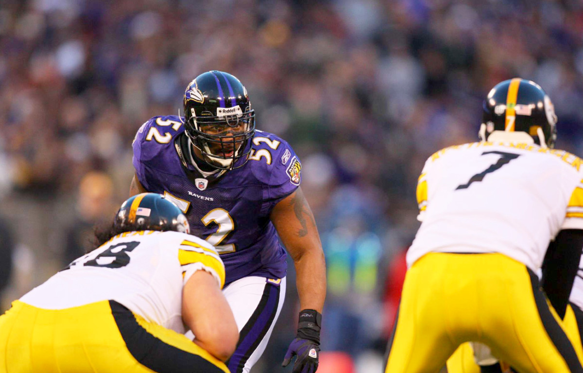 Ray Lewis eyes the prize, December 2008.