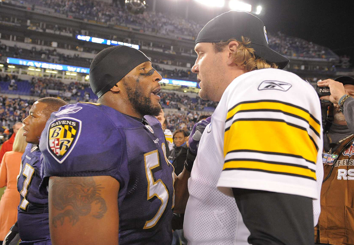 Ray Lewis and Ben Roethlisbeger, November 2009.