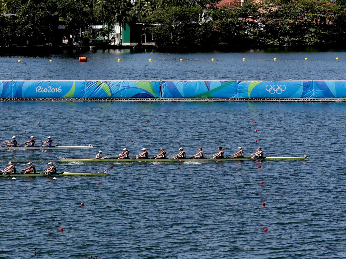 U.S. rowing women's eight ahead of the competition in the final.