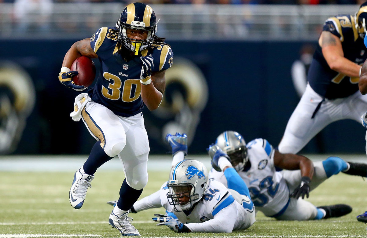 Gurley finished third in the NFL with 1,106 rushing yards despite only playing 13 games.