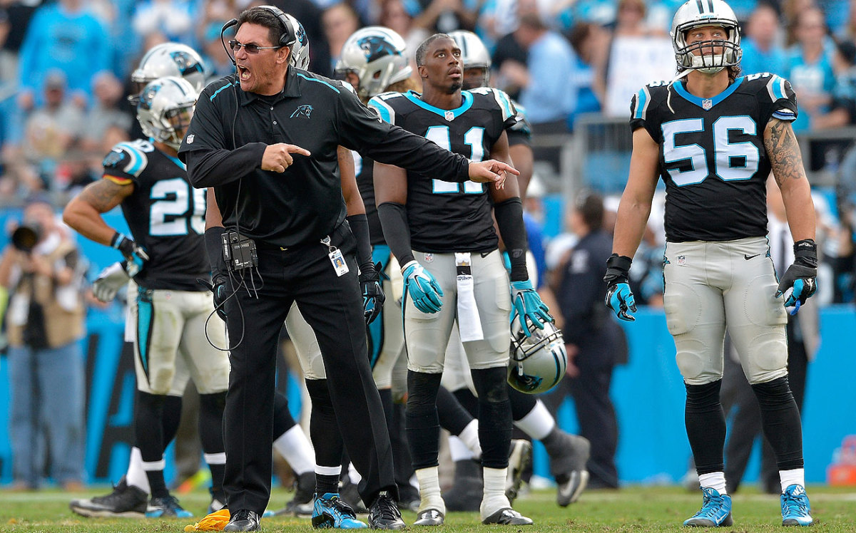 Rivera led the Panthers to a 15-1 mark and the top seed in NFC playoffs.