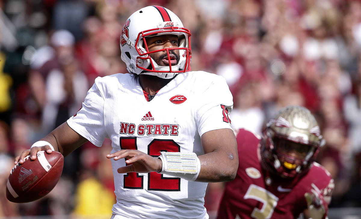 New Patriot Jacoby Brissett probably won’t get to wear his college number when he suits up for New England.