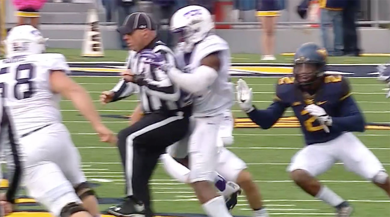 TCU vs West Virginia Referee tackles player (video) Sports Illustrated